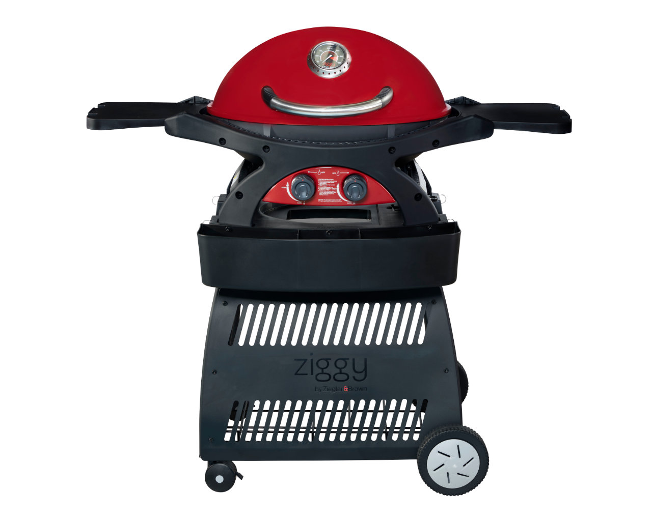 Ziggy by Ziegler & Brown Twin Grill LPG Classic on Cart, Chilli Red, small-swatch