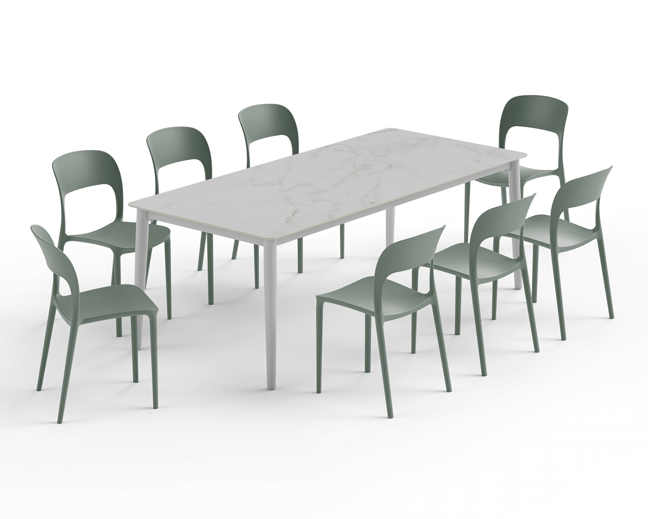 Riley-Dome 9 Piece Olive Dining Setting, , hi-res image number null