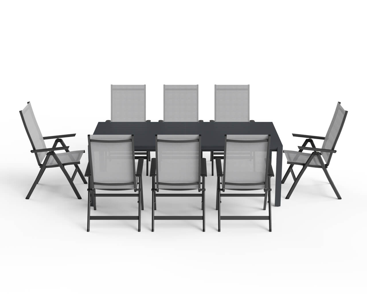 Frankie-Jette 9 Piece Dining Setting - Gunmetal Grey, , hi-res image number null