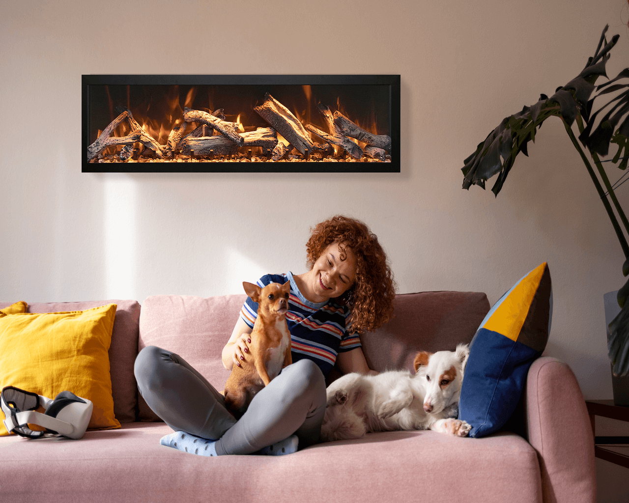 Amantii Smart 88" Electric Deep Built-in only comes with optional black steel surround, , hi-res image number null