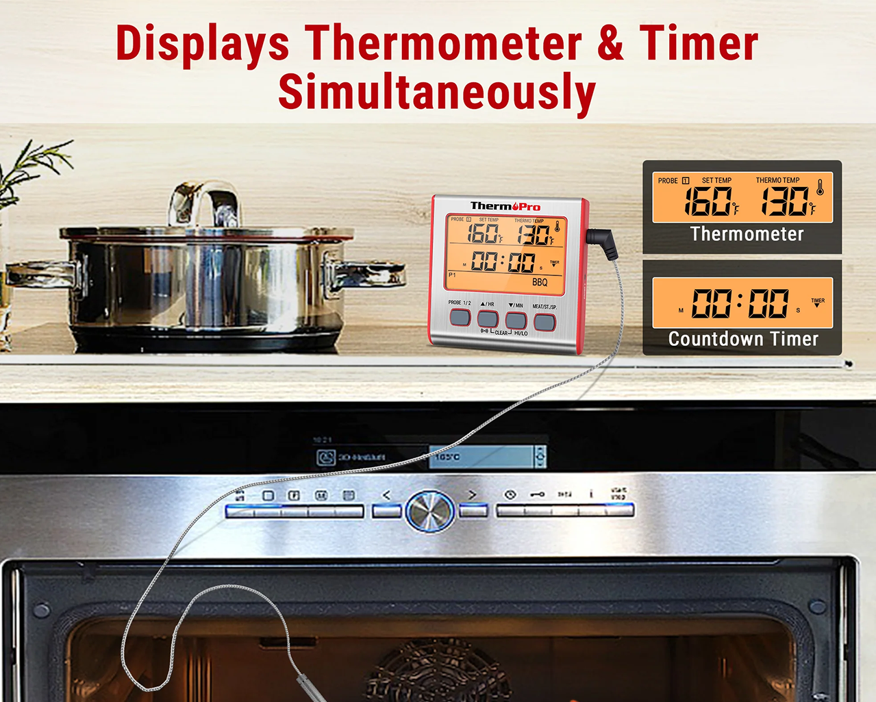 ThermoPro TP17W Monitor with 2 Probes, , hi-res image number null