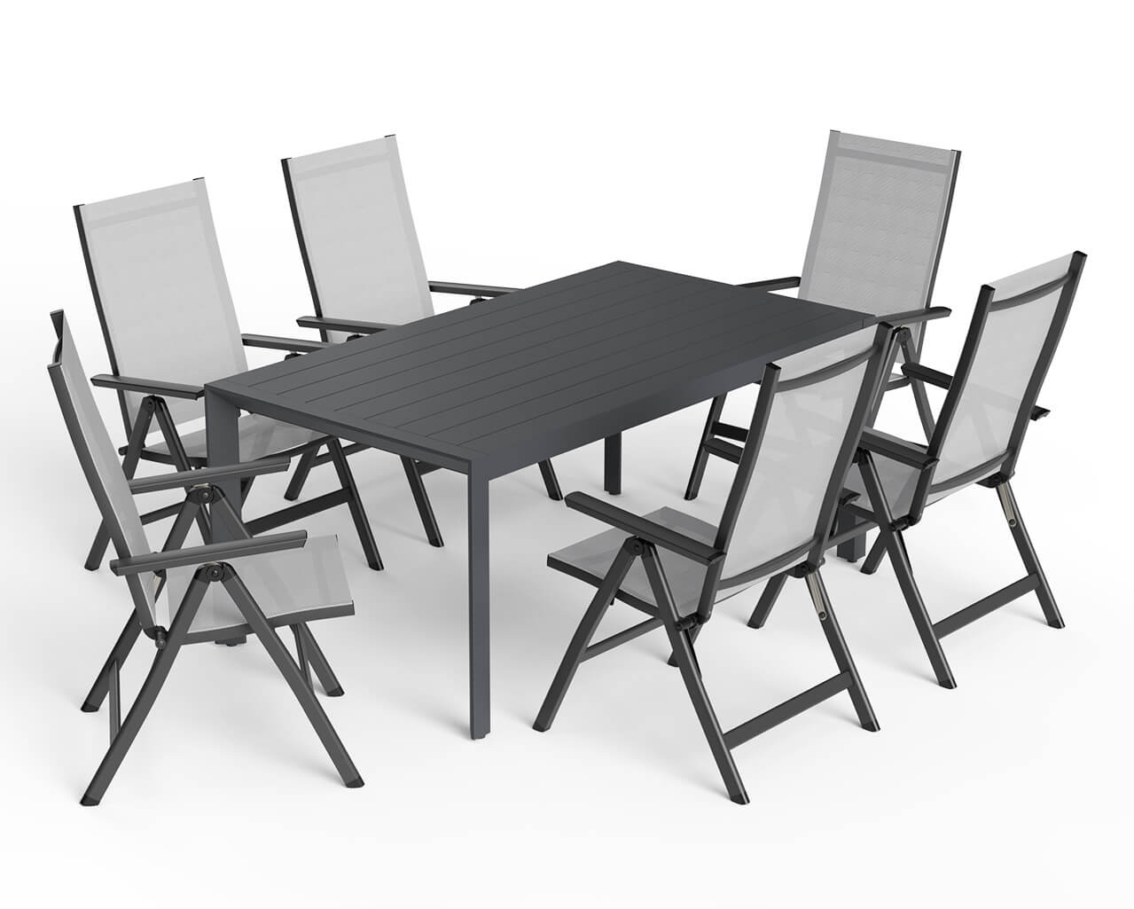 Frankie-Jette 7 Piece Dining Setting - Gunmetal Grey, , hi-res image number null