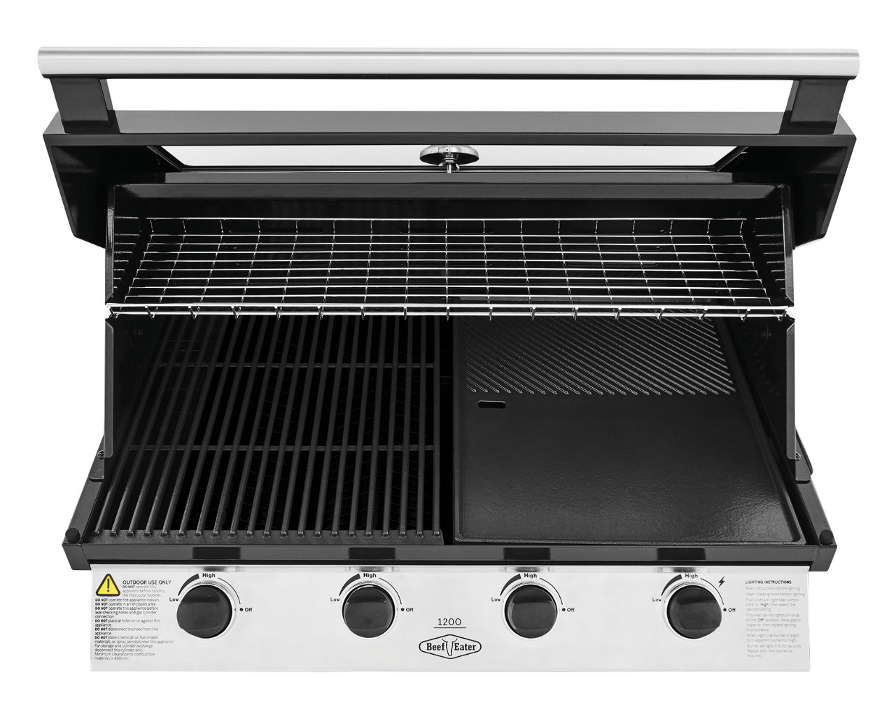 BeefEater 1200 Series 4 Burner Build In BBQ, , hi-res image number null