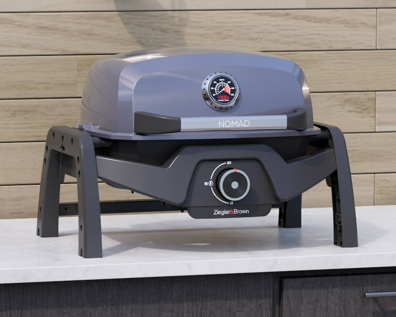 Ziggy Elite Nomad Single Burner Flame Failure BBQ - Gunmetal Grey, , hi-res image number null