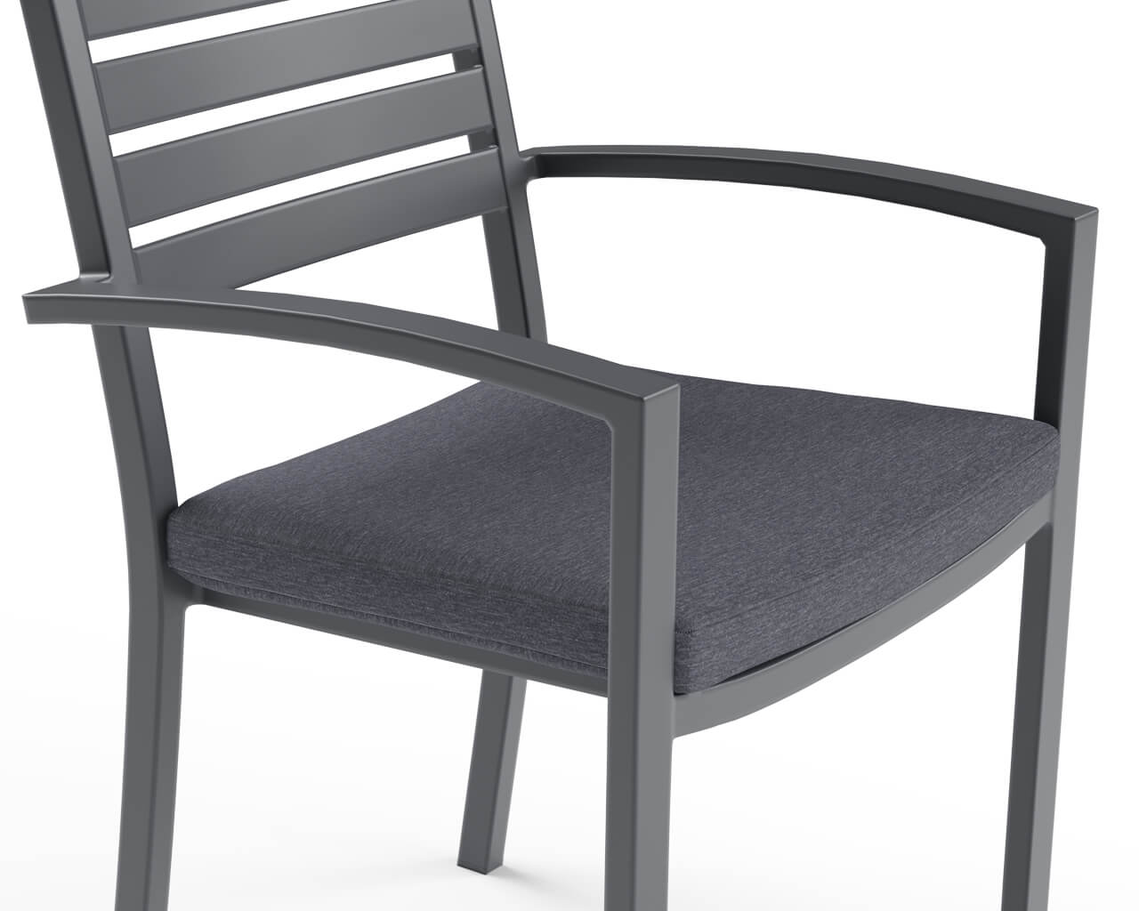 Boston Slatted Dining Chair - Gunmetal Grey, , hi-res image number null