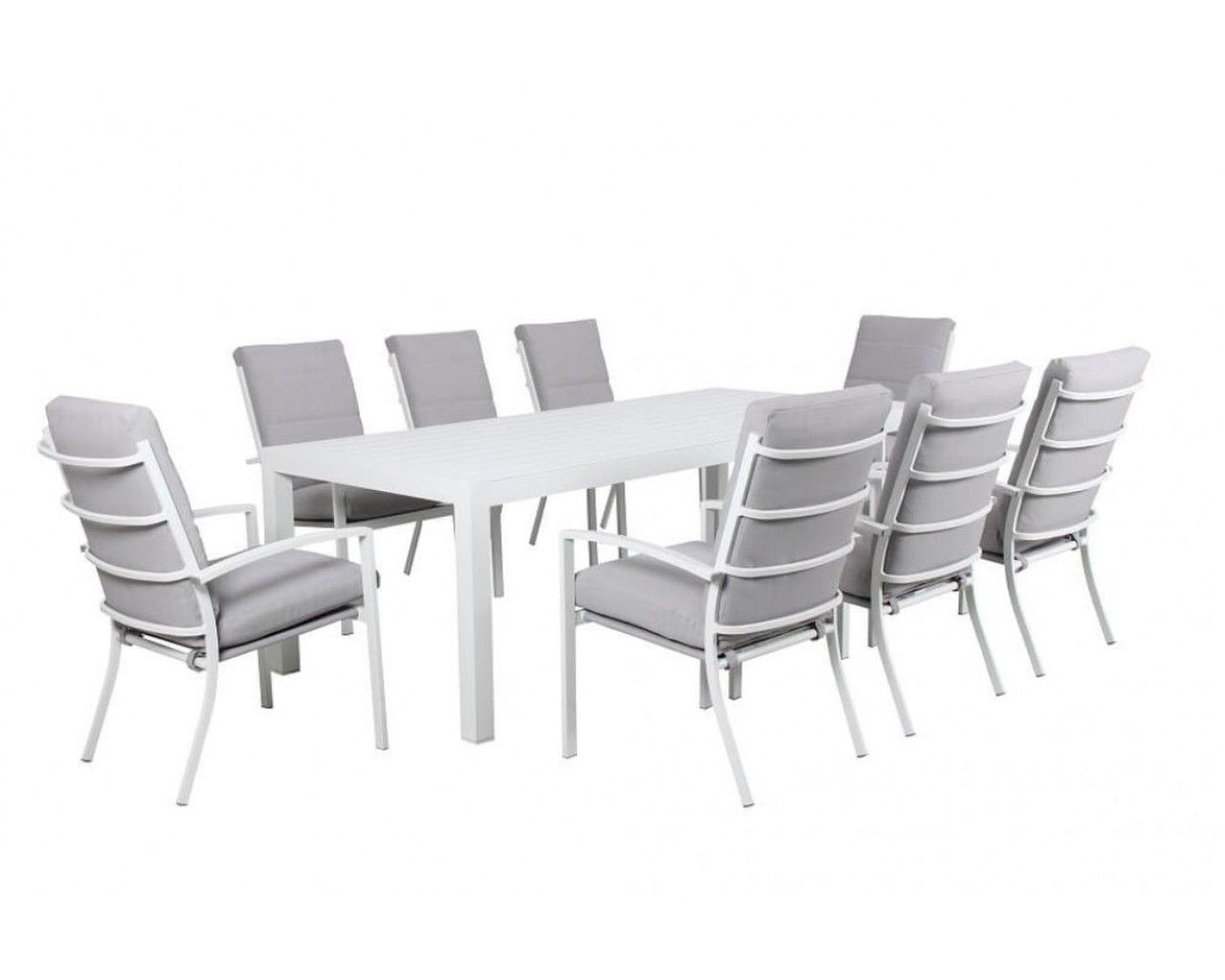 Jette Highback 9 Piece Dining, White, small-swatch