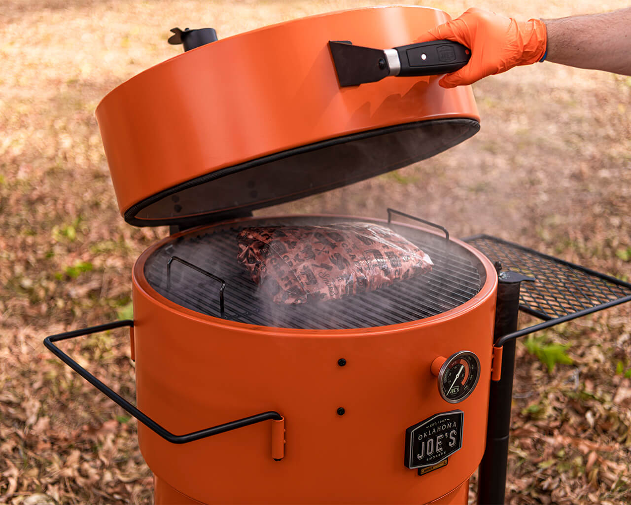 Oklahoma Joe’s Bronco Pro Drum Smoker - Orange, Orange, hi-res image number null