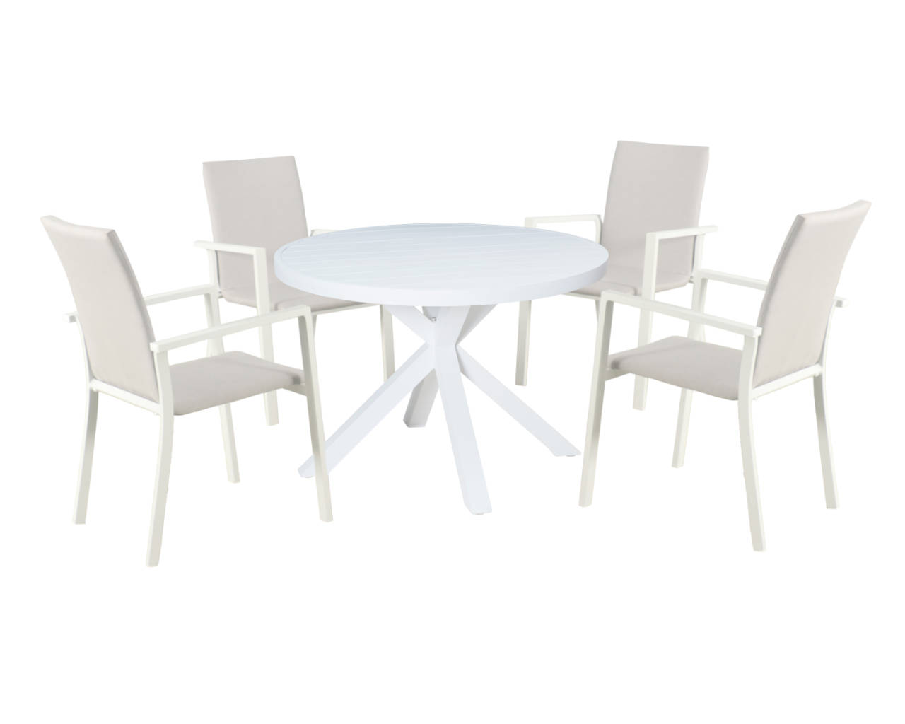 Jette Quick Dry 5 Piece Dining, White, small-swatch