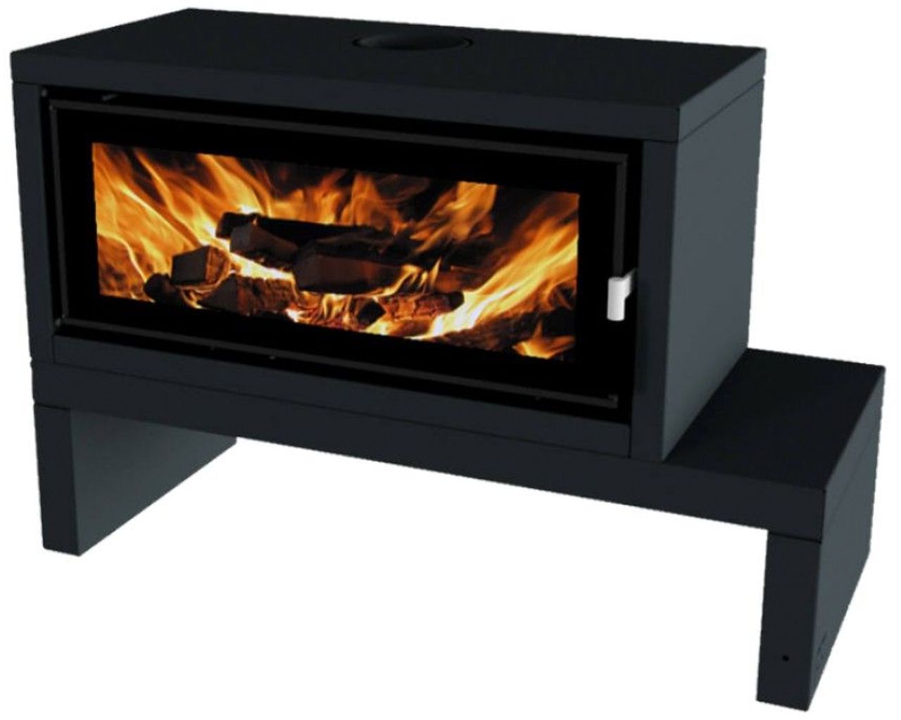 Norseman Aura Freestanding Wood Heater with Bench, , hi-res image number null