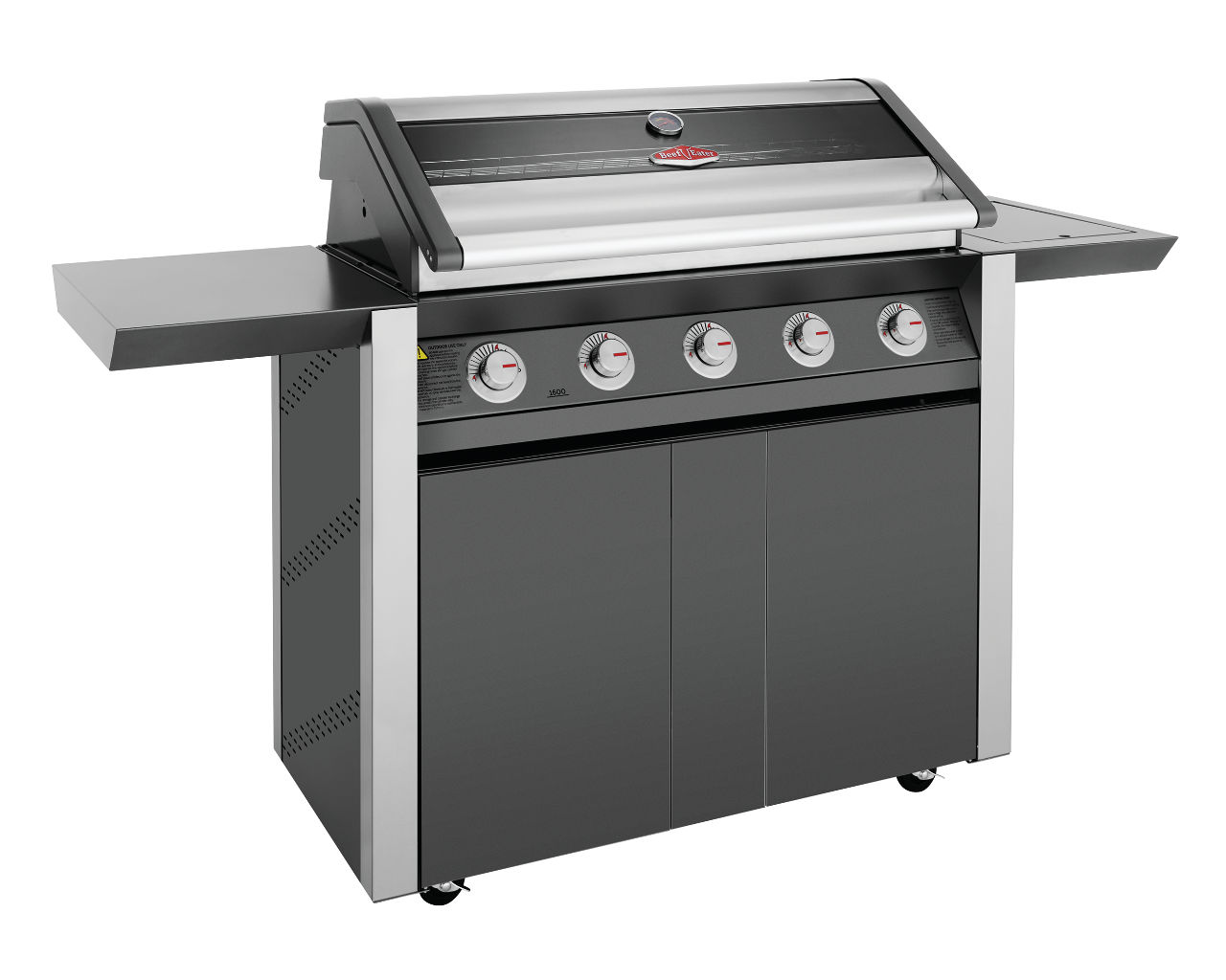 BeefEater 1600 Series - 5 Burner Stainless Steel BBQ With Side Burner (Dark), , hi-res image number null