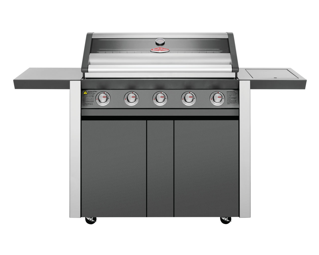 BeefEater 1600 Series - 5 Burner Stainless Steel BBQ With Side Burner (Dark), , hi-res image number null