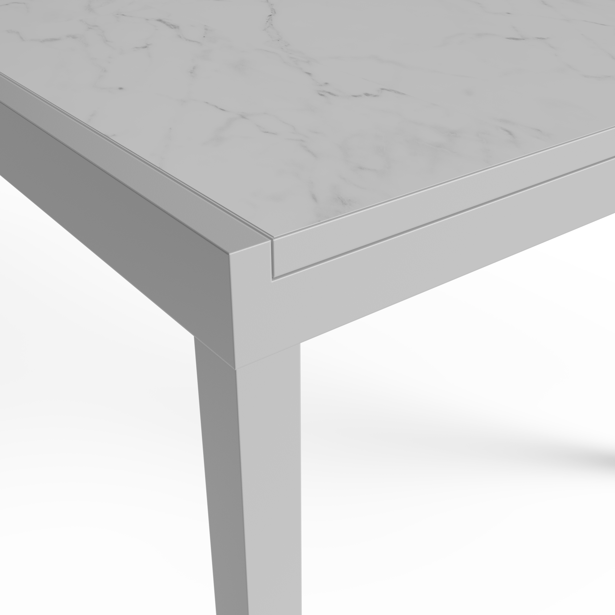 Sinta Extension Dining Table 240cm - White, White, hi-res image number null