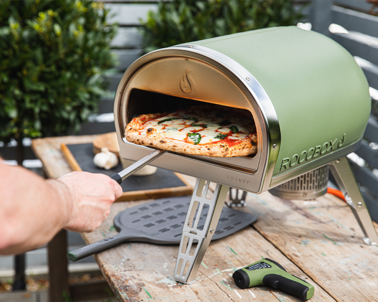 Gozney Roccbox Portable Pizza Oven - Black / Grey / Olive, , hi-res image number null