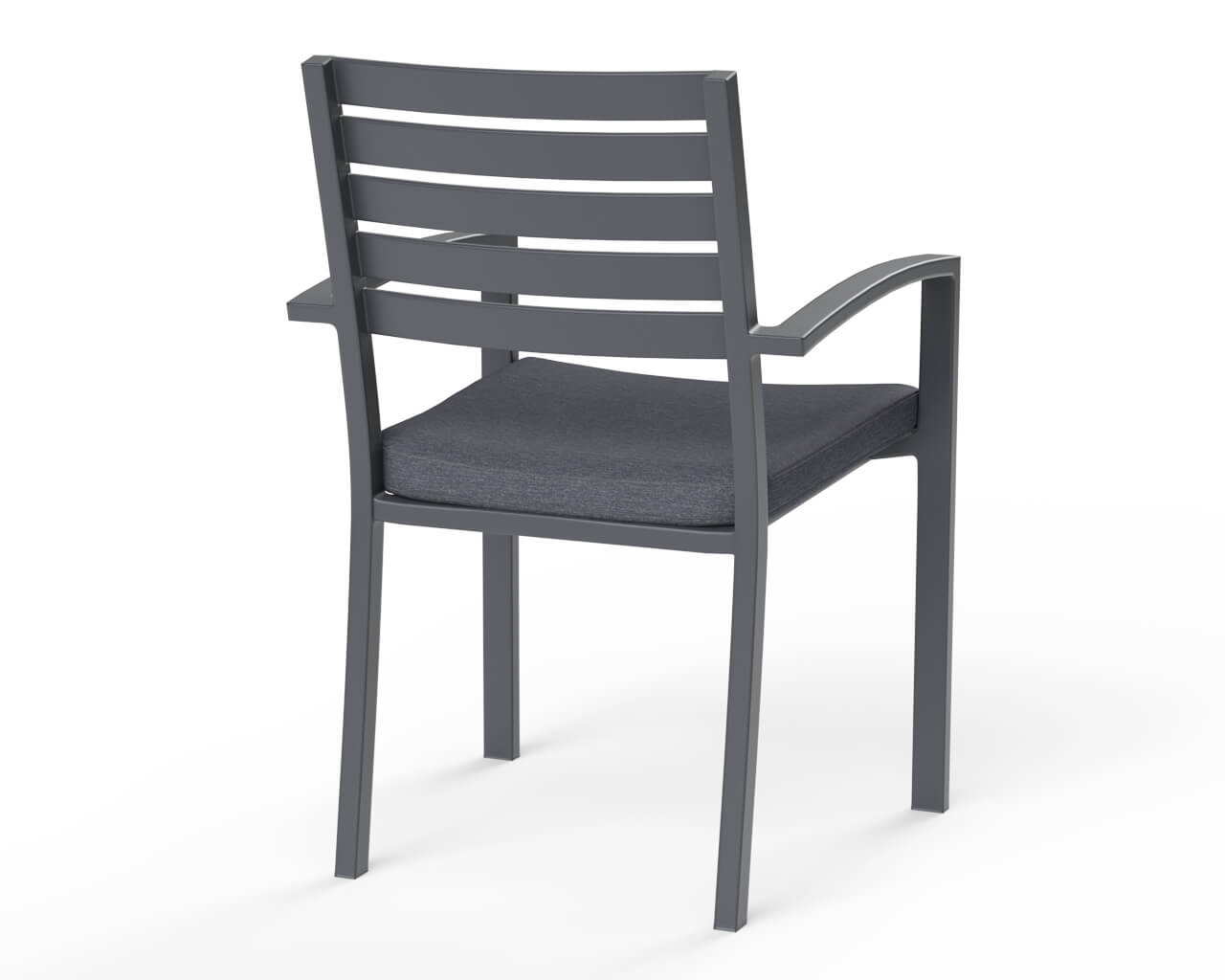 Boston Slatted Dining Chair - Gunmetal Grey, , hi-res image number null