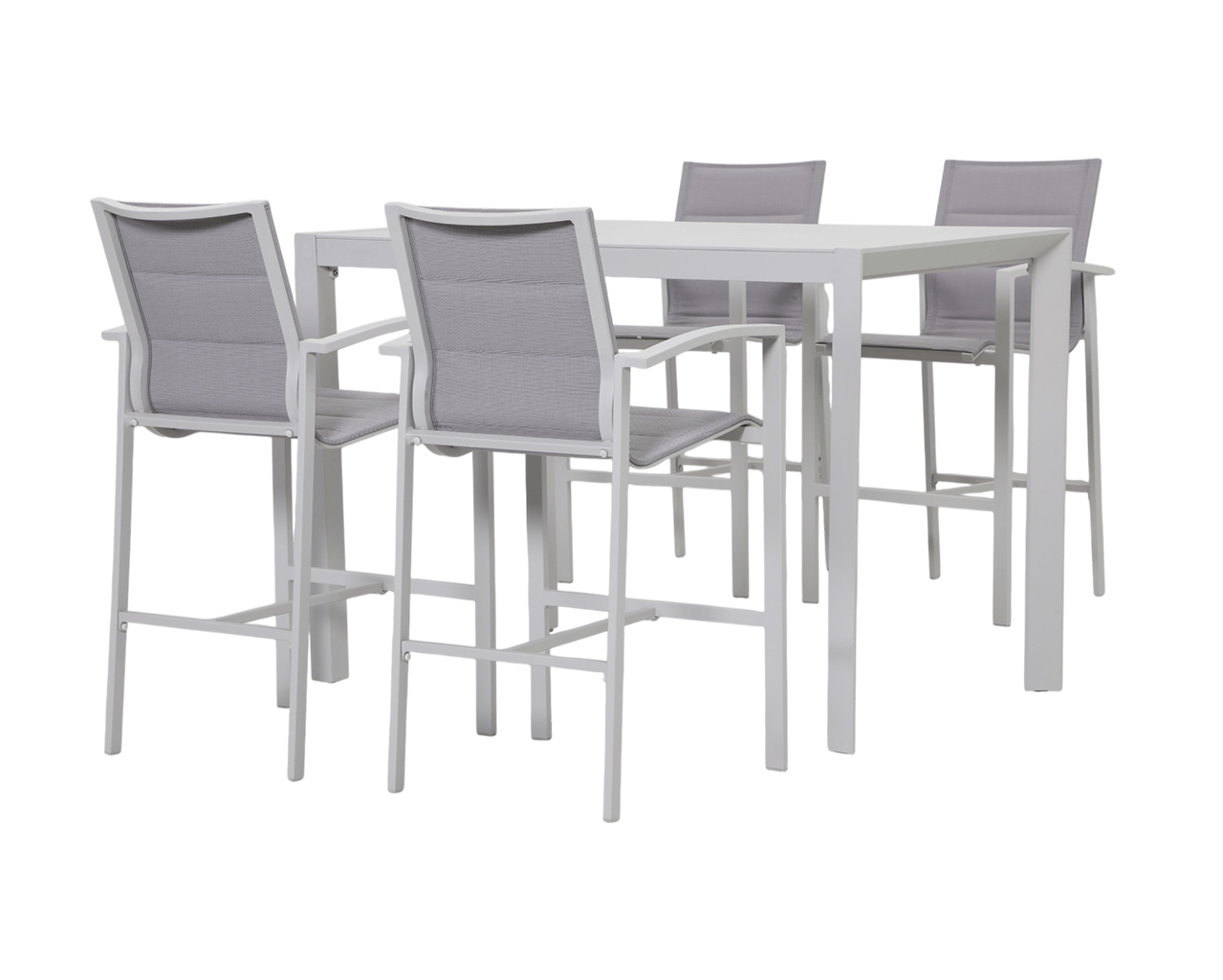 Boston-Jette 4 Seater Bar Dining Setting Bundle - Bone, Bone, hi-res image number null