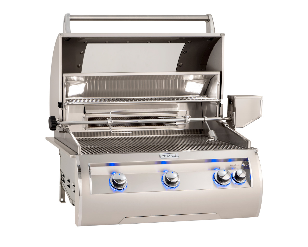 Fire Magic Grills Aurora  A790i 3 Burner Built-In BBQ (H Shaped Burners) with Analog Thermometer, Backburner & Rotisserie Kit, , hi-res image number null