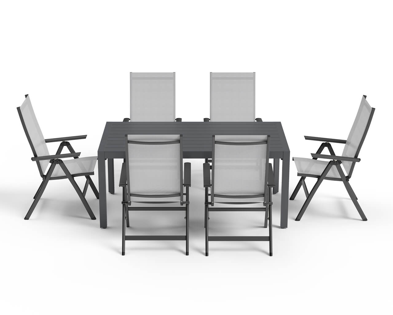 Frankie-Jette 7 Piece Dining Setting - Gunmetal Grey, , hi-res image number null