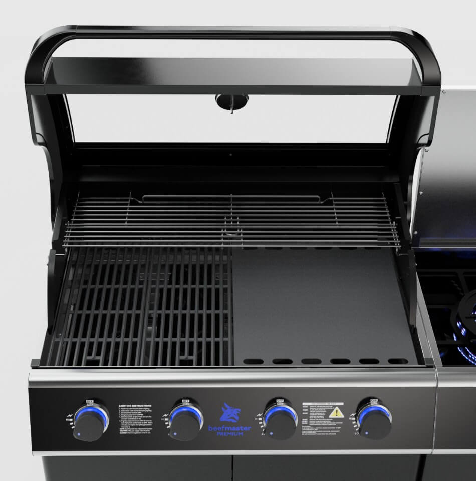 Beefmaster Premium 4 Burner Outdoor Kitchen with Range, Sink & Bench on Classic Carts, , hi-res image number null