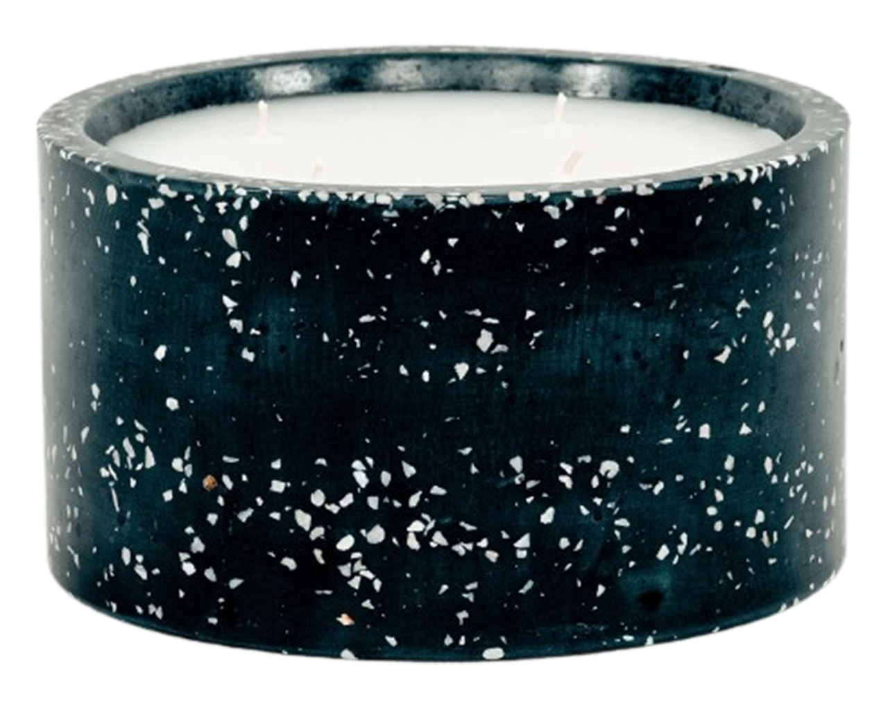 Citronella Terrazzo Black Round Candle, , hi-res image number null