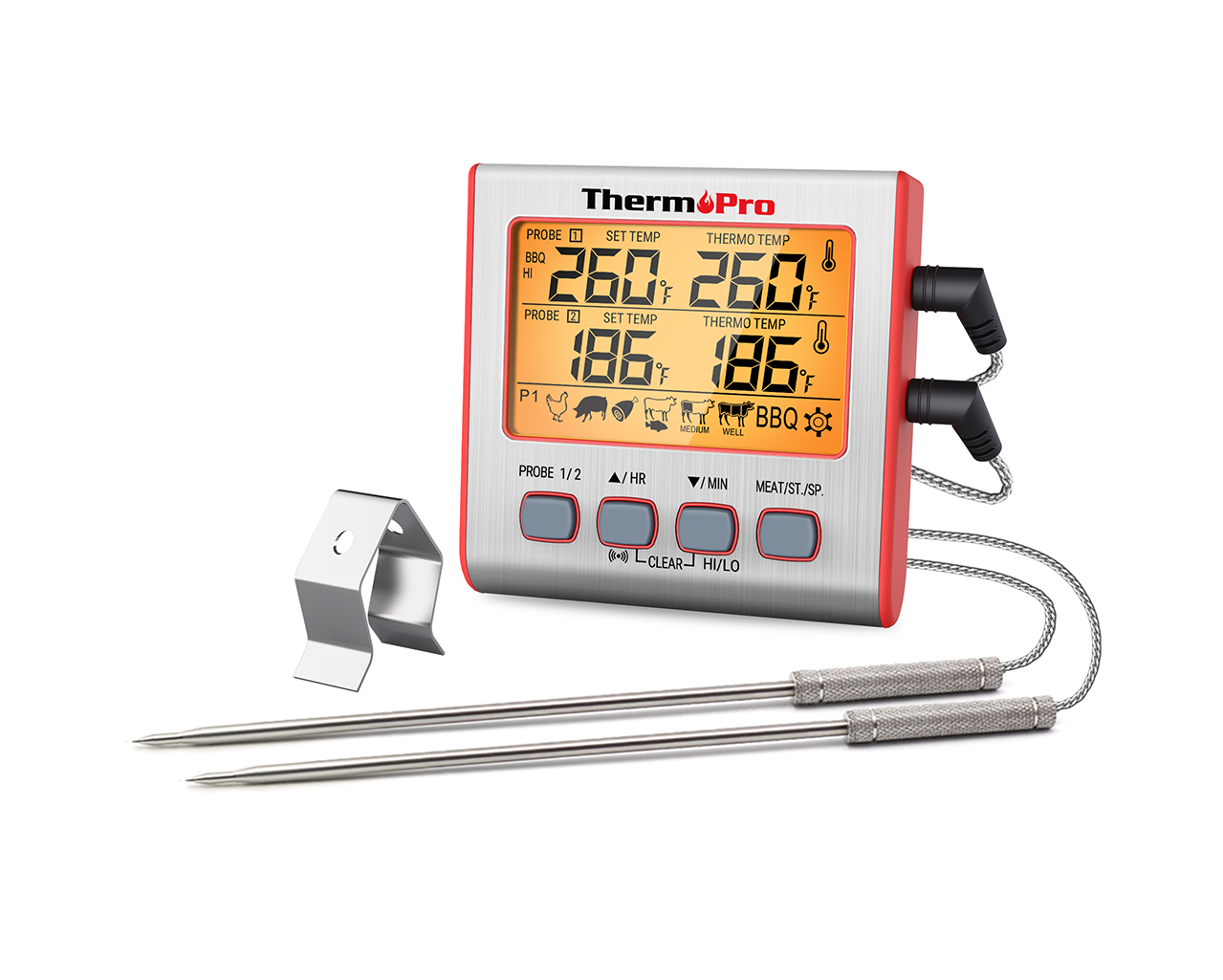 ThermoPro TP17W Monitor with 2 Probes, , hi-res image number null