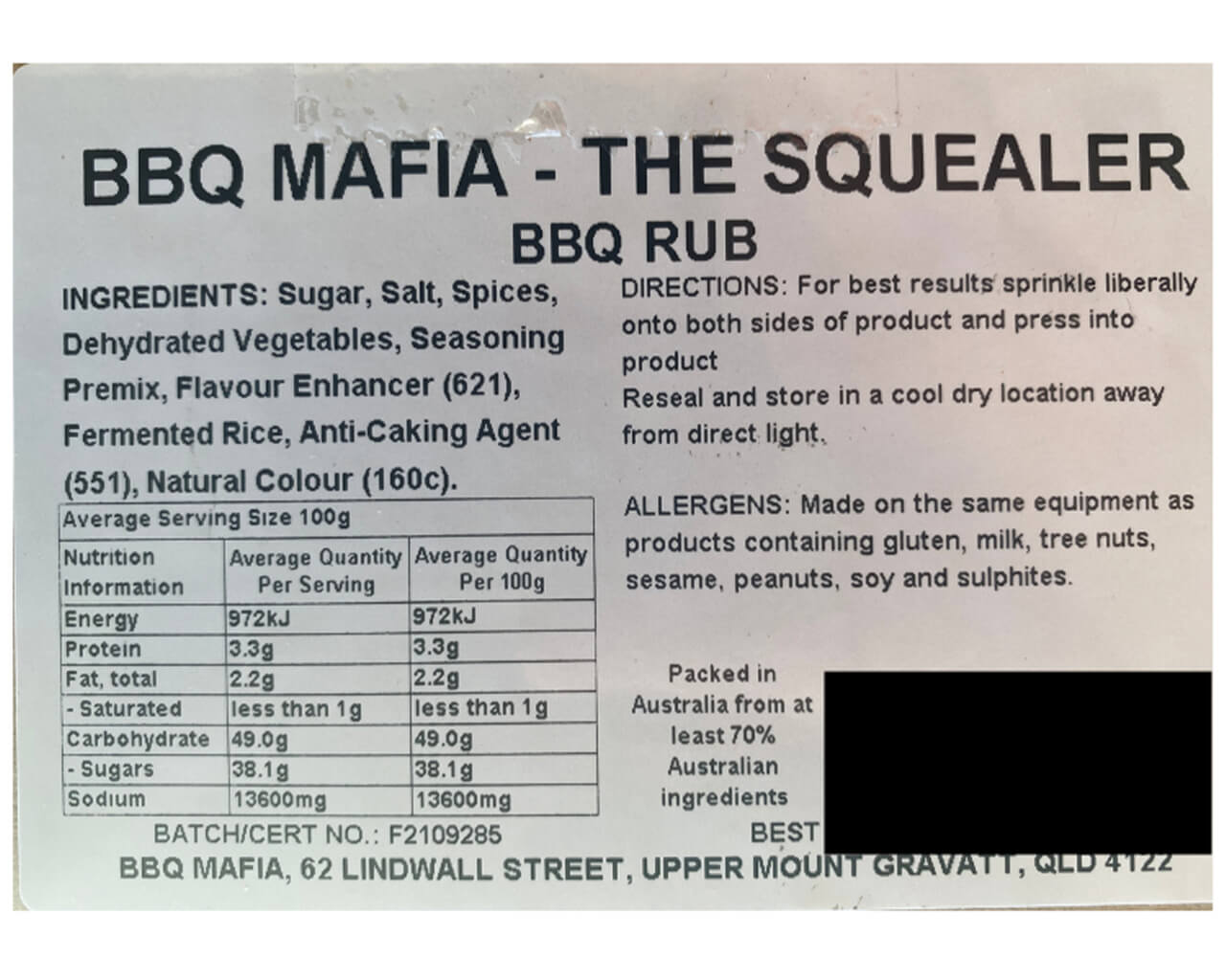 BBQ Mafia The Squealer BBQ Rub, , hi-res image number null