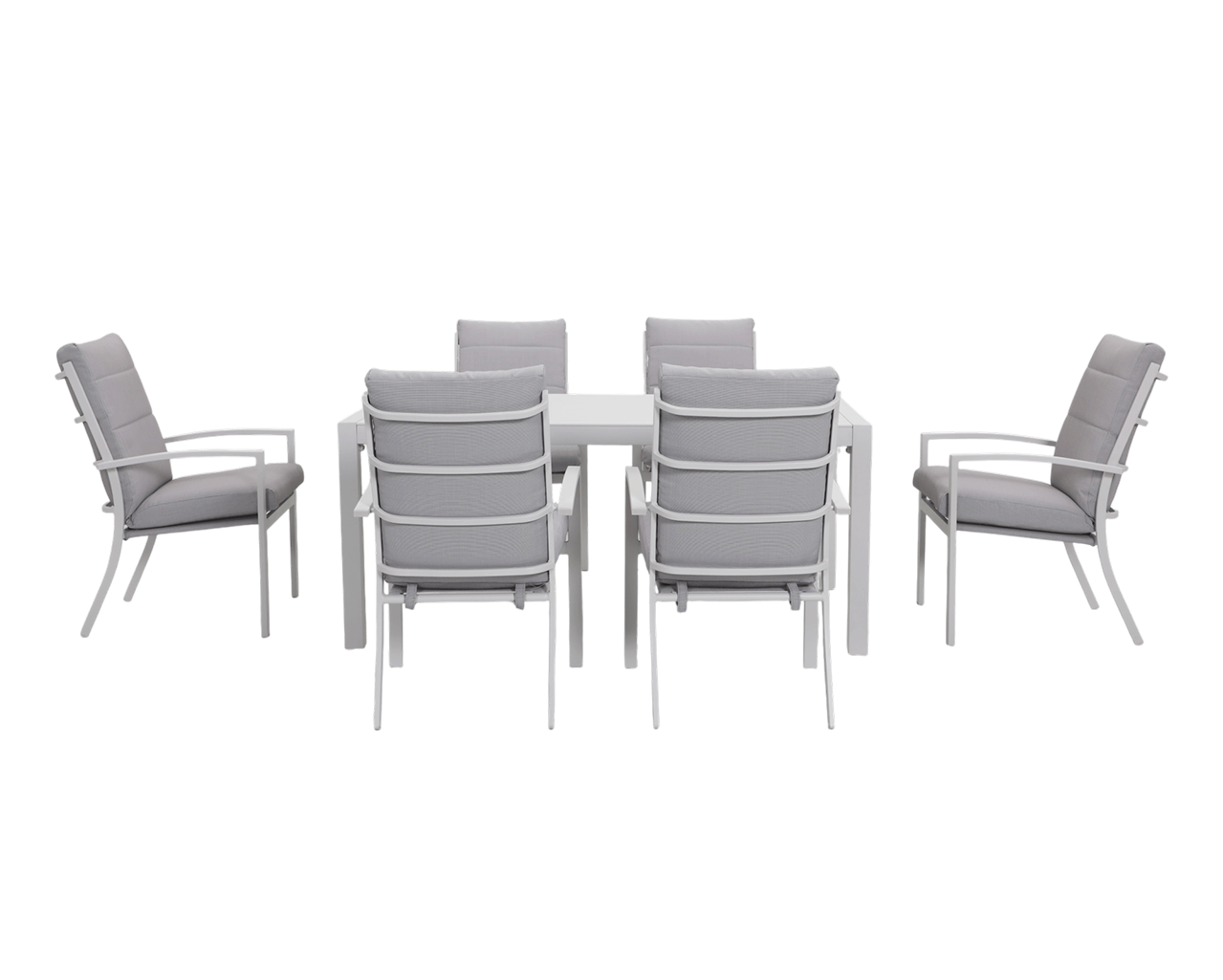 Jette 6 Seater Dining Setting Bundle - Bone, Bone, hi-res image number null