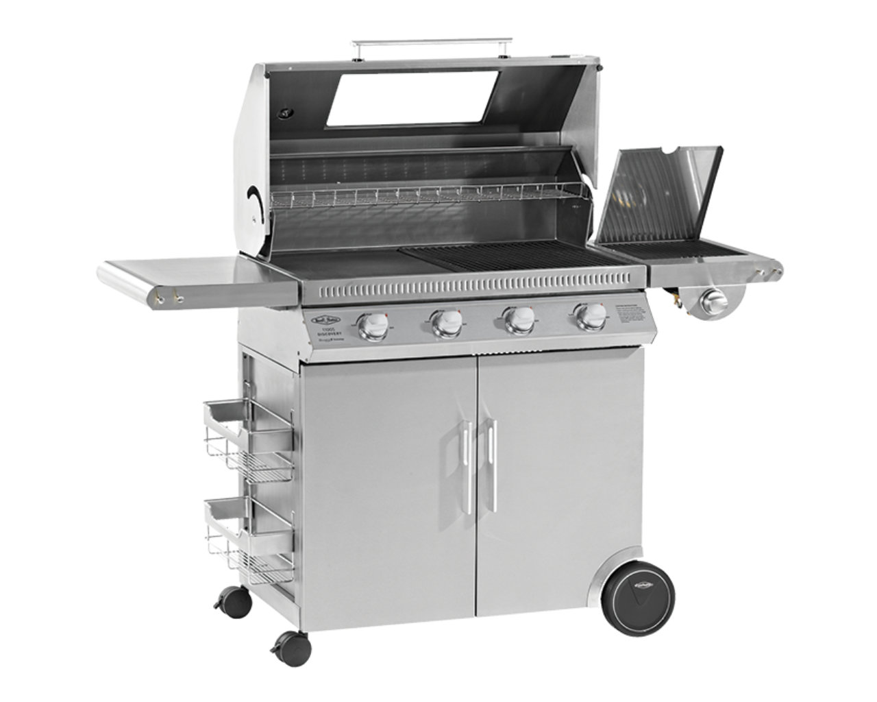 BeefEater Discovery 1100S 4 Burner BBQ, Side Burner & Trolley, , hi-res image number null