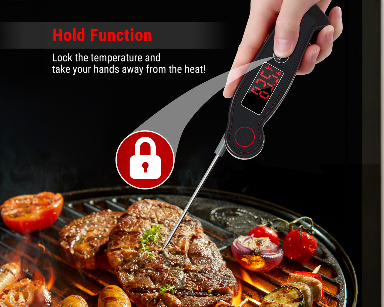 ThermoPro TP19W Waterproof Instant Read Thermometer, , hi-res image number null