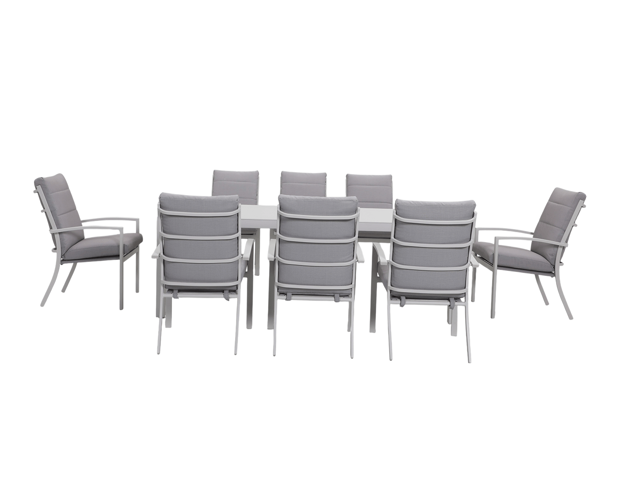 Jette 8 Seater Dining Setting Bundle - Bone, Bone, hi-res image number null
