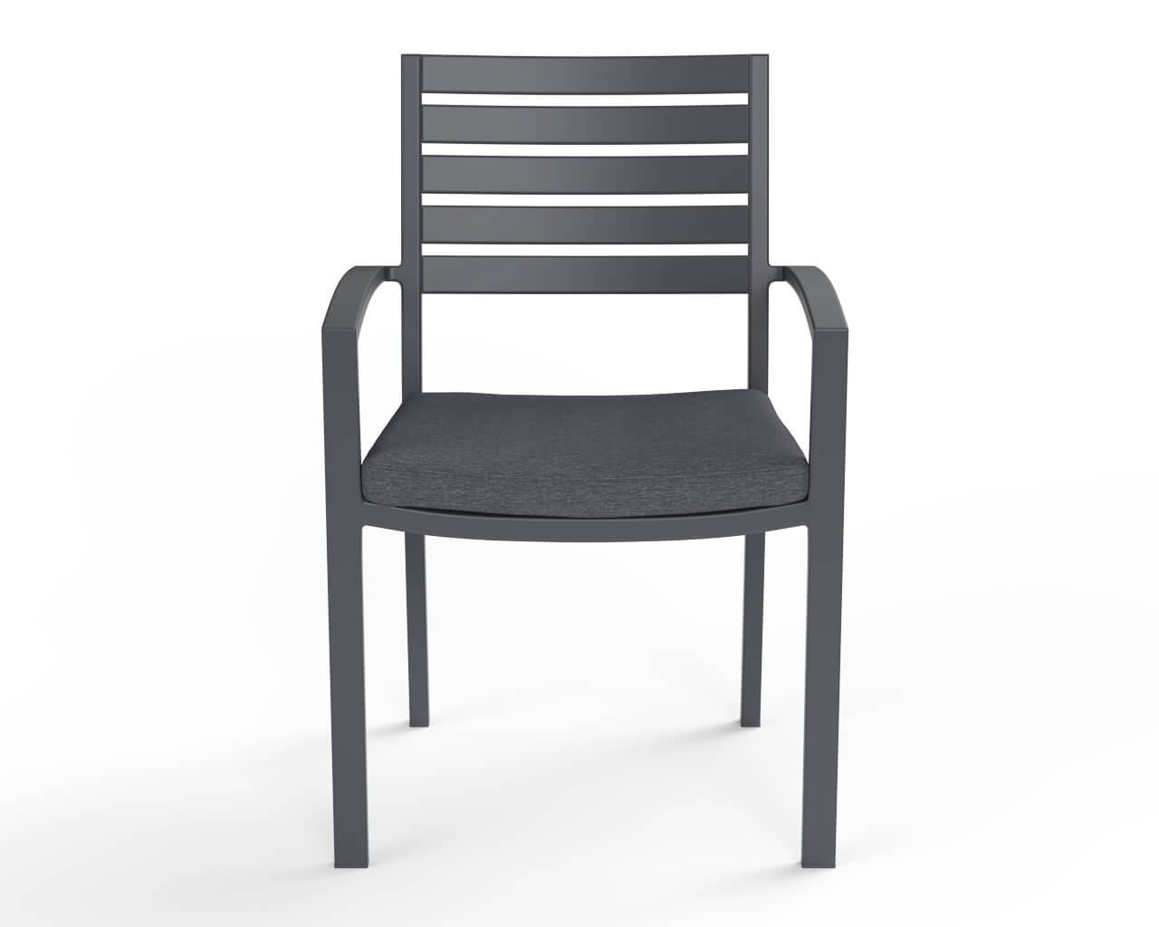 Boston Slatted Dining Chair - Gunmetal Grey, , hi-res image number null