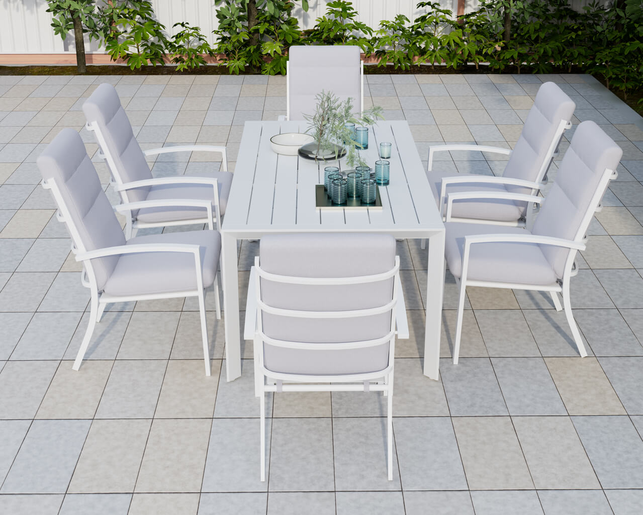 Jette 6 Seater Dining Setting Bundle - Bone, Bone, hi-res image number null