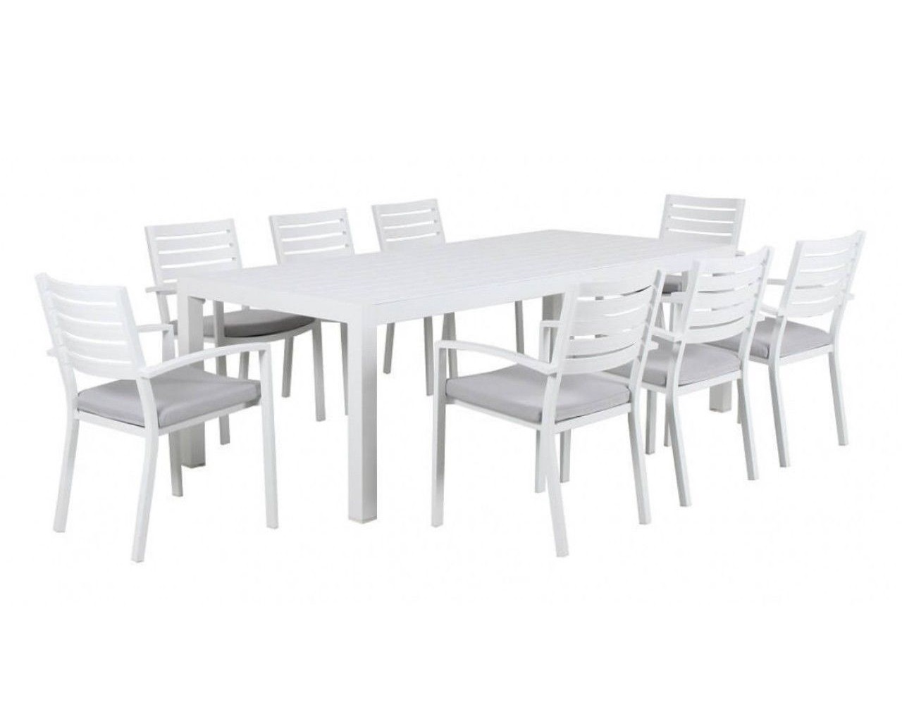 Boston-Jette 9 Piece Slatted Dining, White, small-swatch