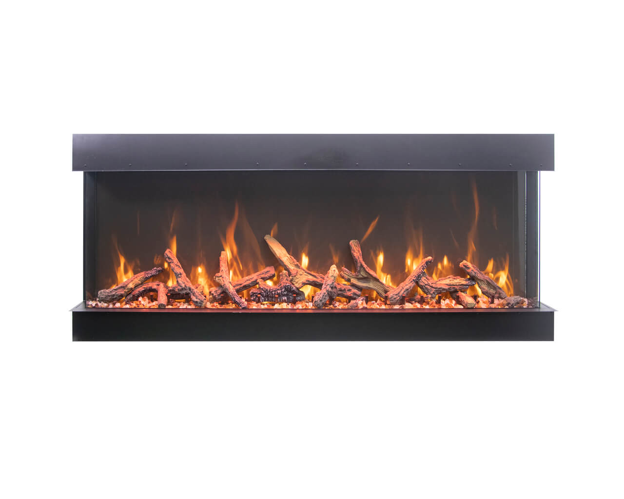 Amantii Smart 72" unit - 14 1/4" in depth 3 sided glass fireplace, , hi-res image number null