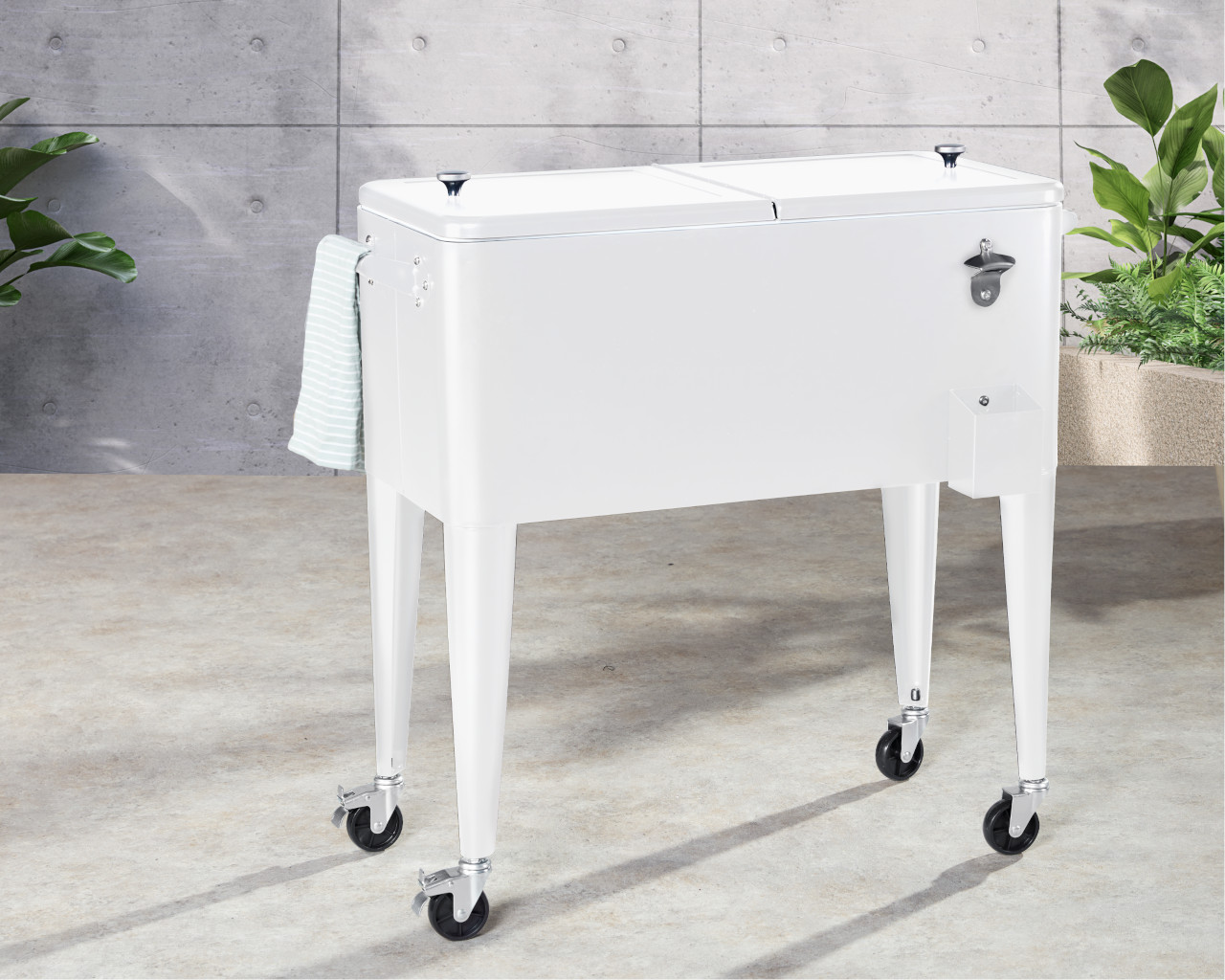 Retro Cooler Roller 76L White, White, hi-res image number null