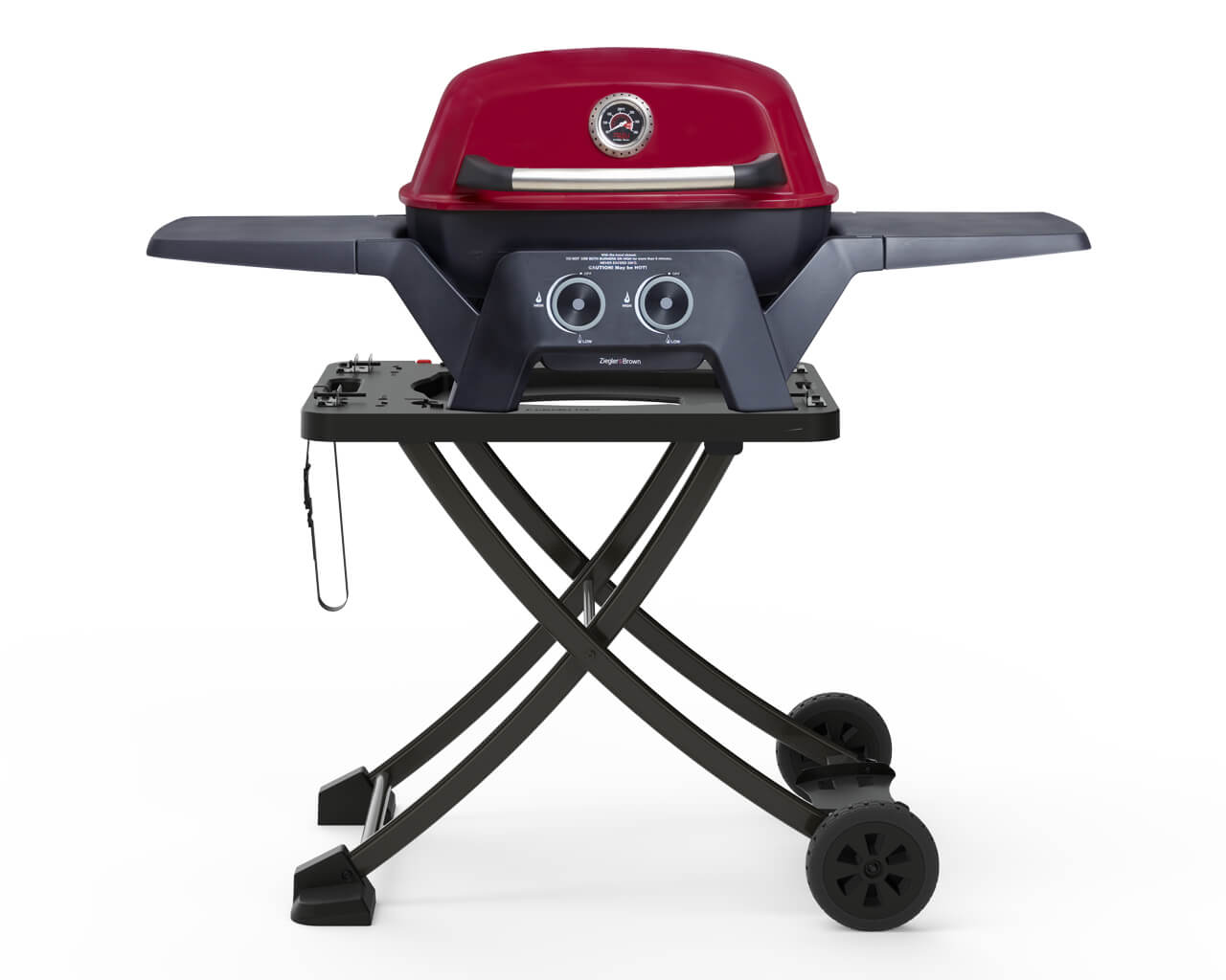 Ziggy Elite Twin LPG BBQ Plus Folding Cart Bundle - Chilli Red, , hi-res image number null