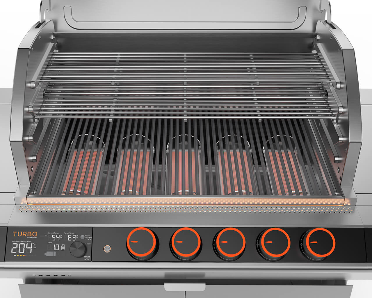 Ziegler & Brown Turbo Elite Pro 5 Burner BBQ on Cart with Side Burner & Drawer (T Series), , hi-res image number null