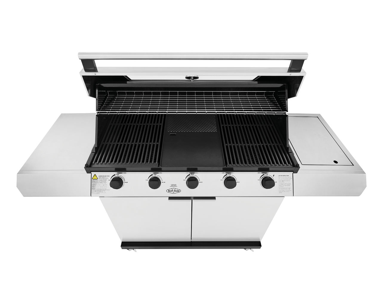 BeefEater 1200 Series - 5 Burner Stainless Steel BBQ With Side Burner, , hi-res image number null