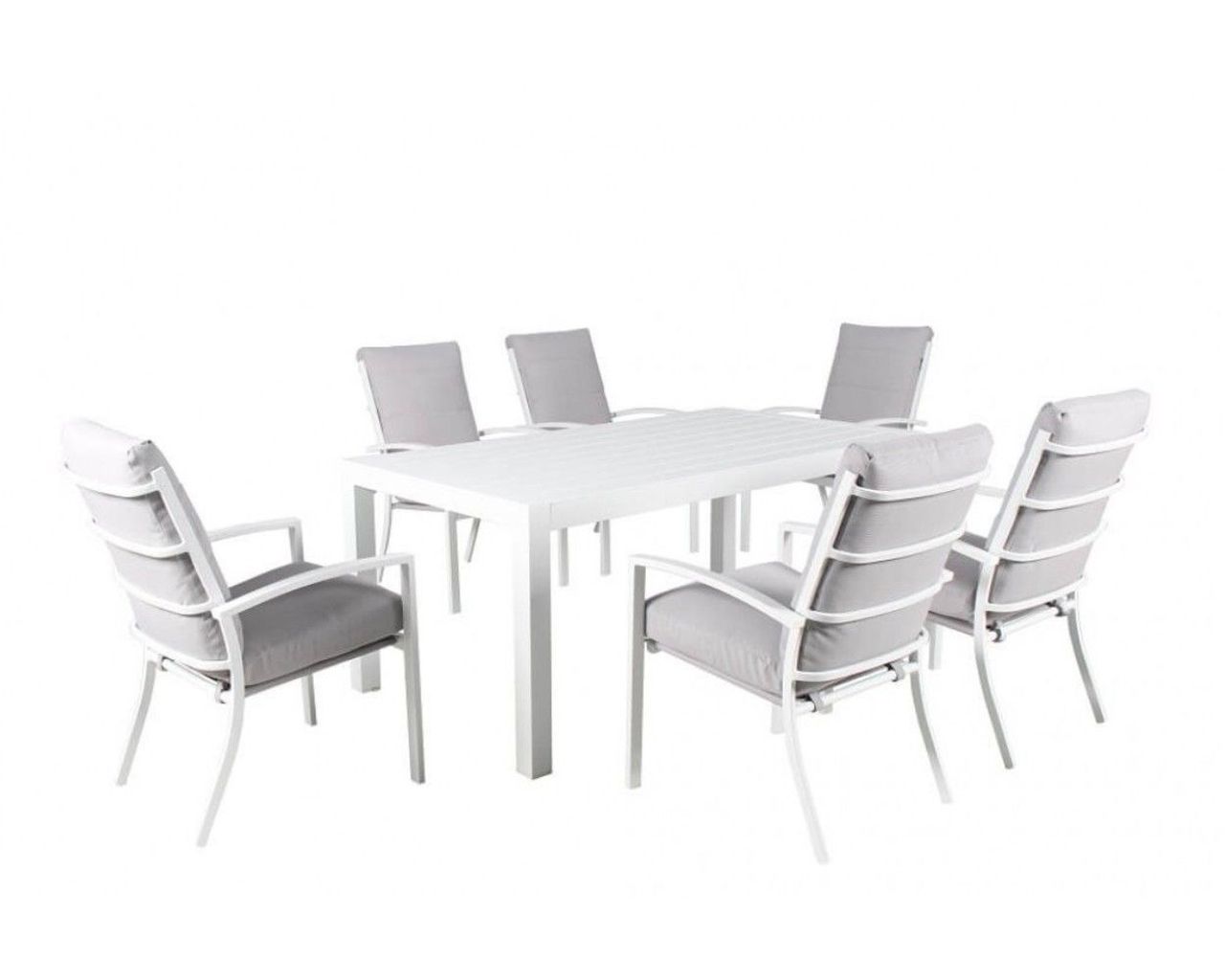 Jette Highback 7 Piece Dining, White, small-swatch