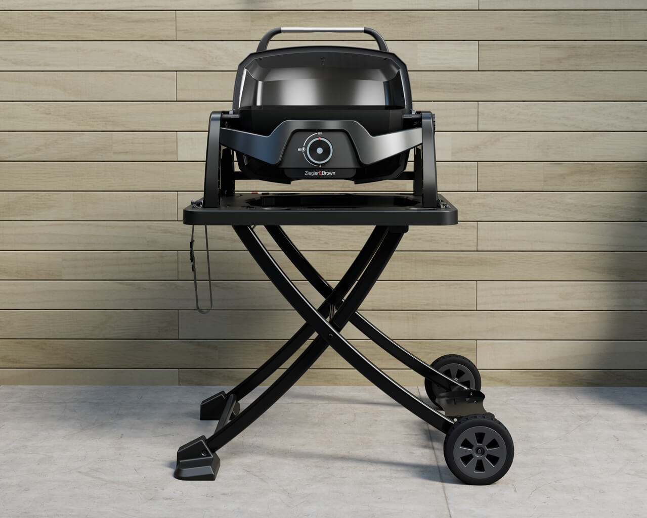 Ziggy Elite Nomad Single Burner Flame Failure BBQ plus Cart Bundle - Gunmetal Grey, , hi-res image number null