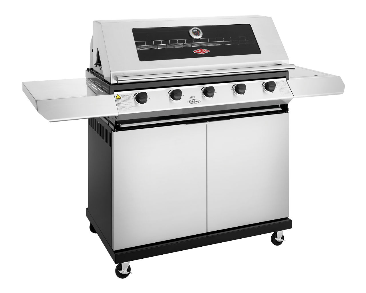 BeefEater 1200 Series - 5 Burner Stainless Steel BBQ With Side Burner, , hi-res image number null