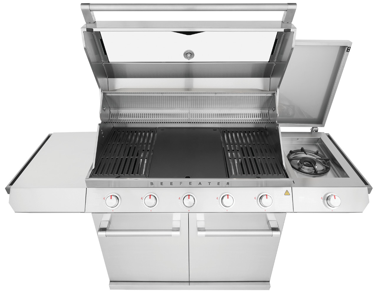 BeefEater 7000 Classic 5 Burner BBQ on Side Burner Cart, , hi-res image number null