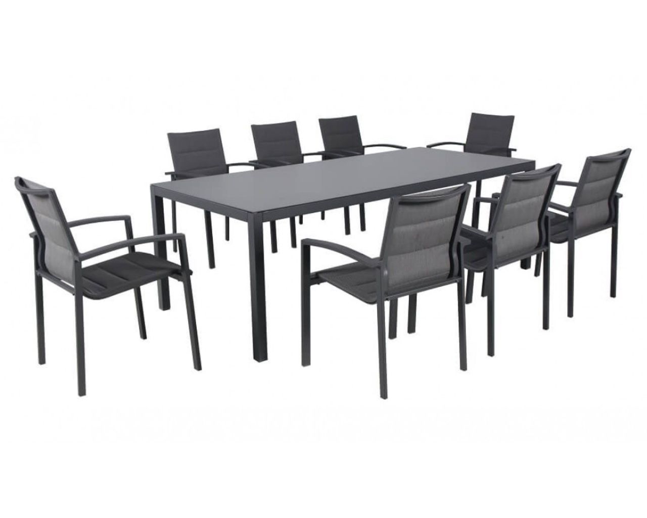 Boston 9 Piece Dining (Gunmetal Grey), Gunmetal Grey, hi-res image number null