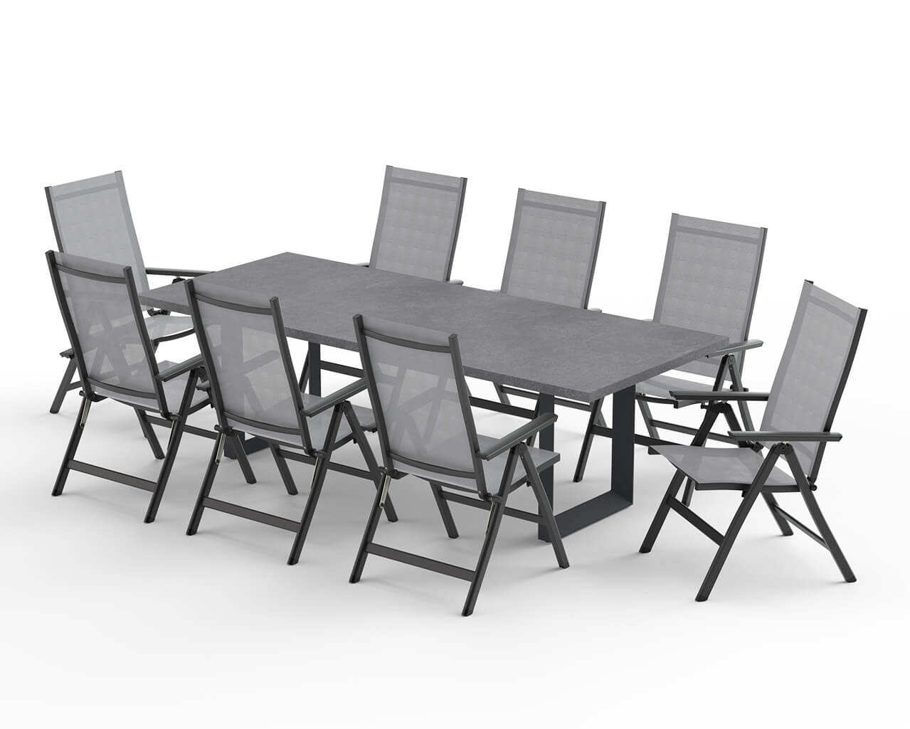 Frankie-Avalon 9 Piece Dining Setting (Gunmetal Grey), , hi-res image number null