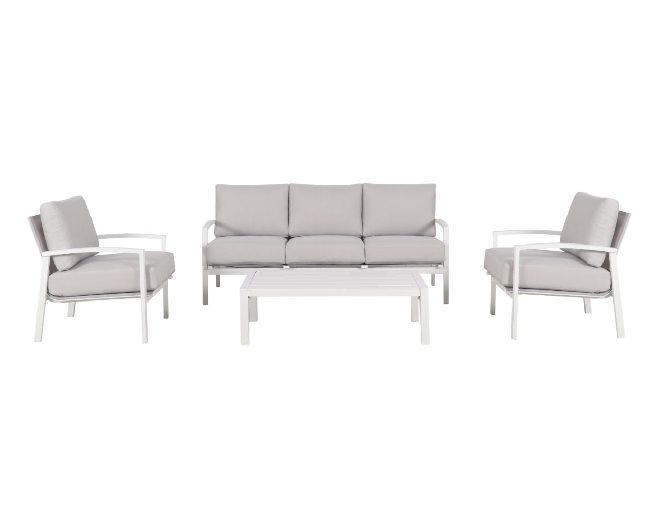 Jette 4 Piece Lounge Setting, White, small-swatch