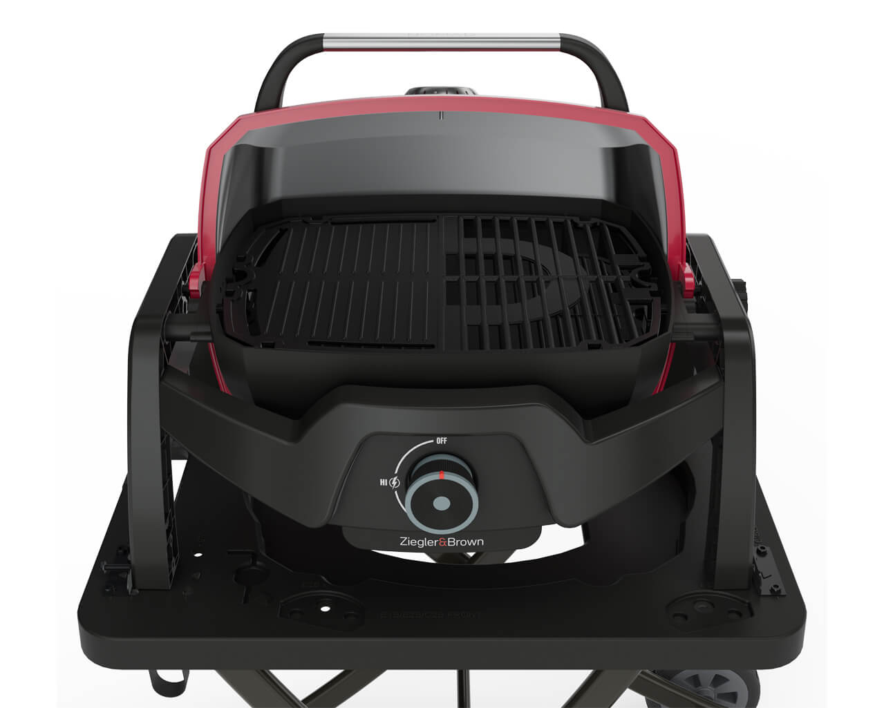 Ziggy Elite Nomad Single Burner Flame Failure BBQ plus Cart Bundle - Chilli Red, , hi-res image number null