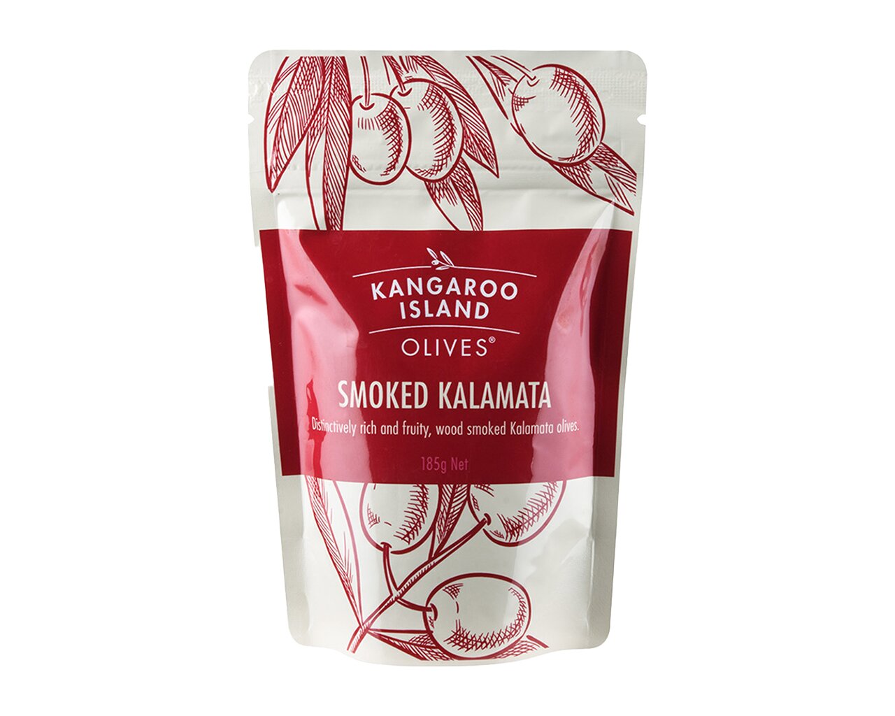 Kangaroo Island Olives Smoked Kalamata 185G, , hi-res image number null