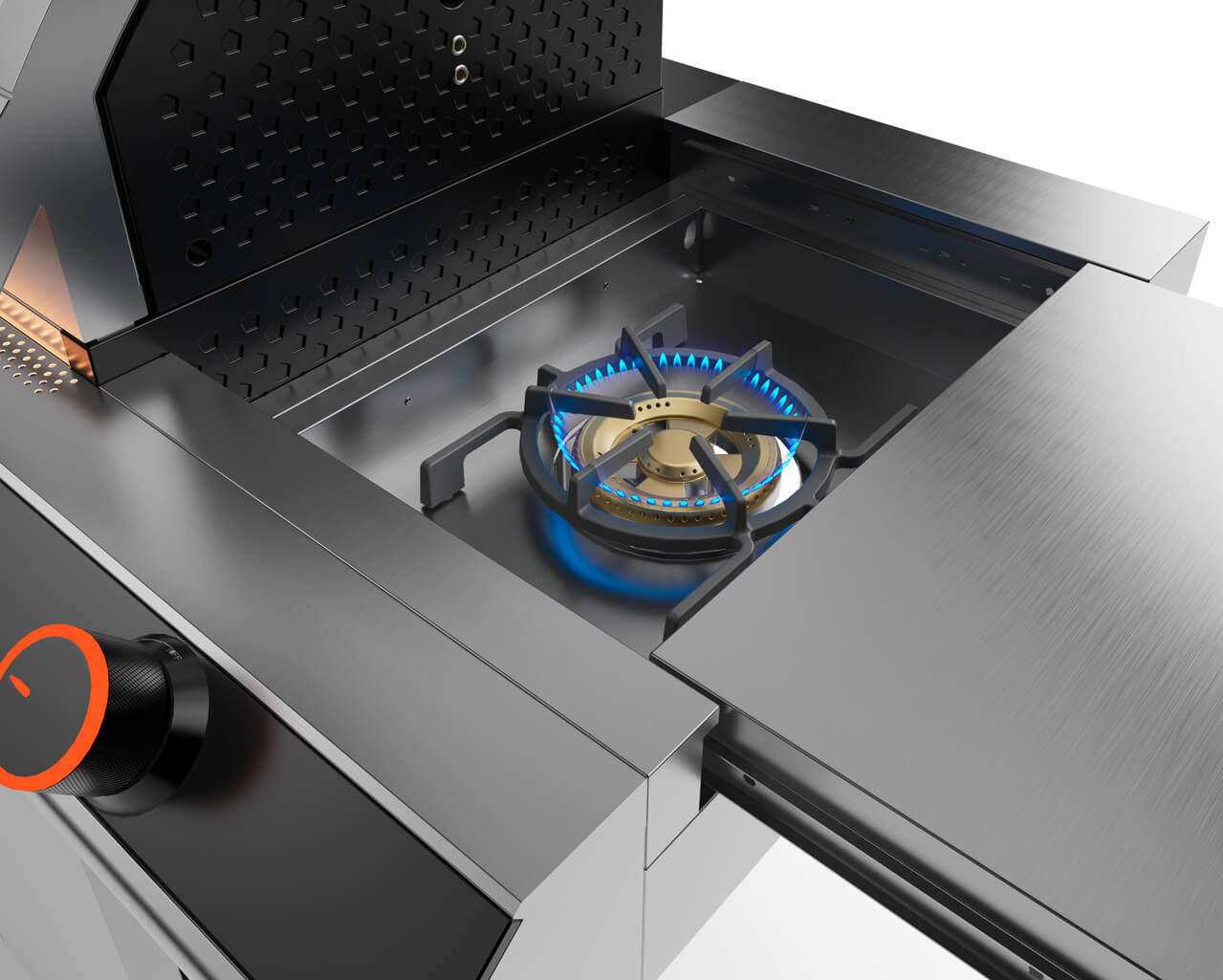 Ziegler & Brown Turbo Elite 5 Burner BBQ on Cart with Side Burner & Drawer (T Series), , hi-res image number null