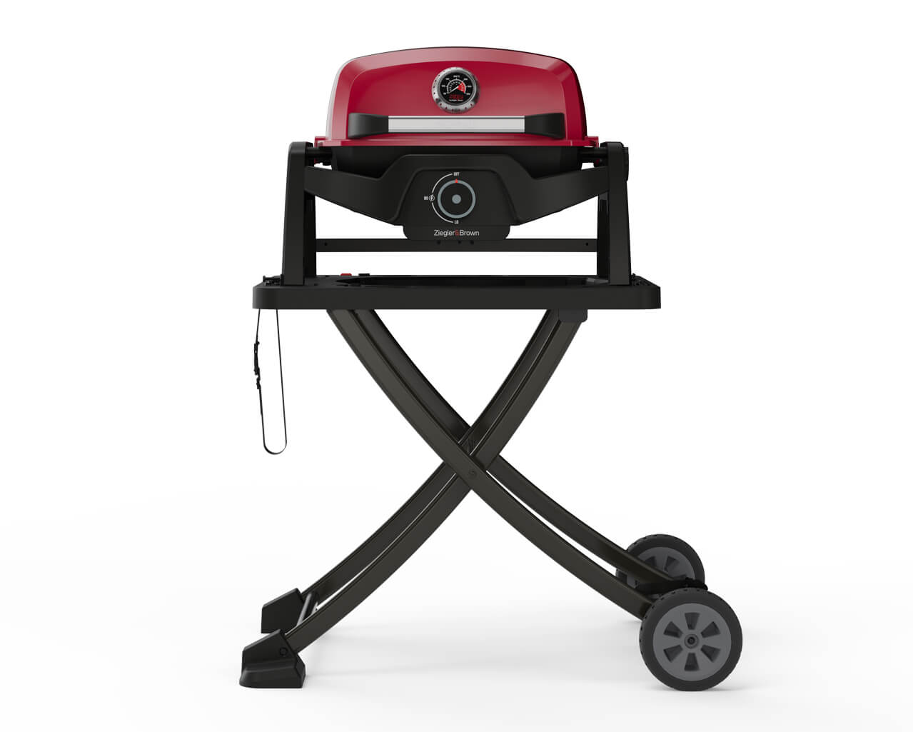 Ziggy Elite Nomad Single Burner Flame Failure BBQ plus Cart Bundle - Chilli Red, , hi-res image number null
