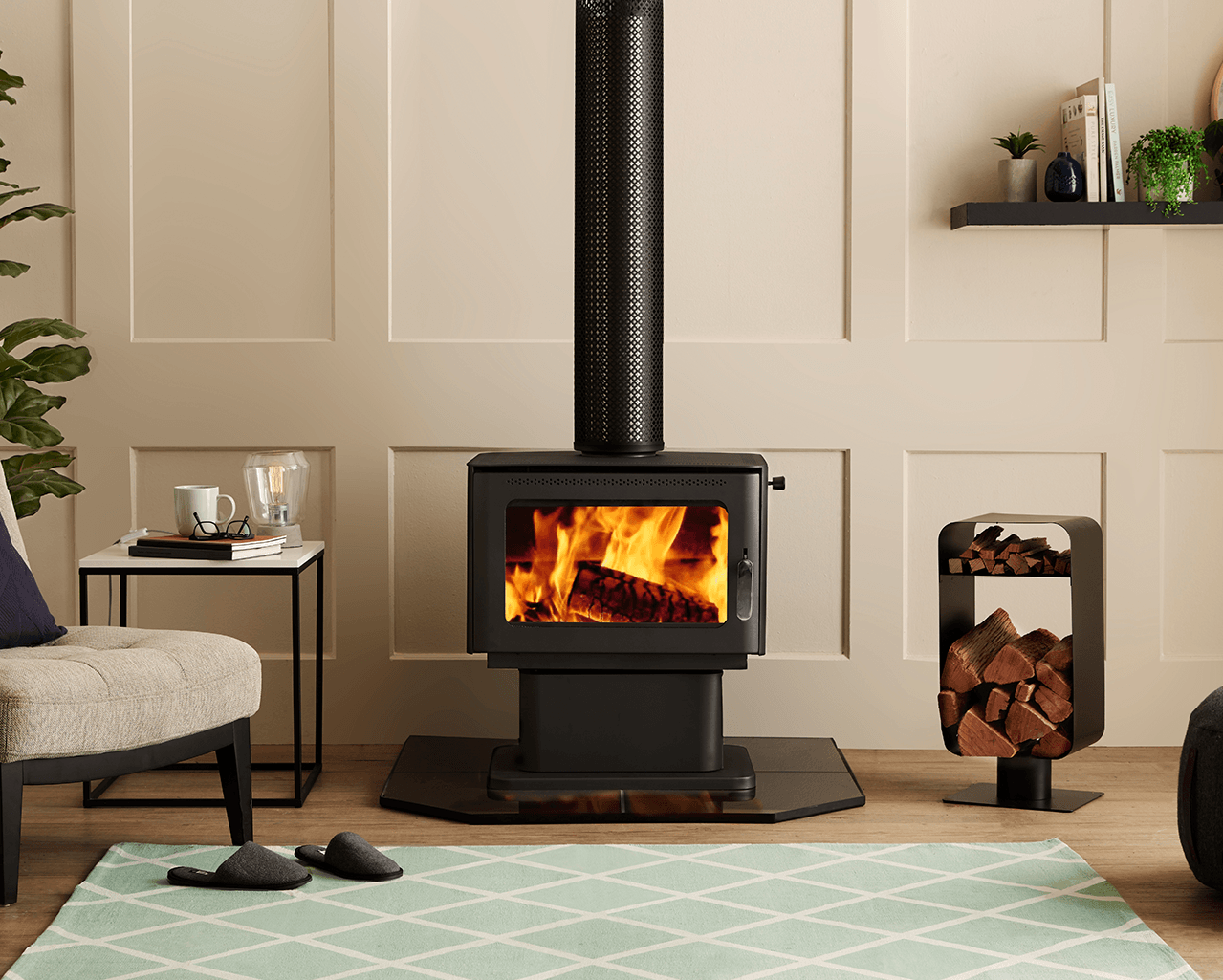 Maxiheat Gen II Freestanding Wood Heater on Pedestal, , hi-res image number null