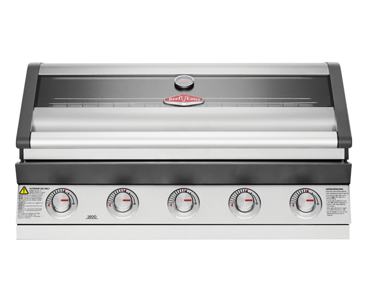 BeefEater 1600 Series 5 Burner Stainless Steel Build In BBQ, , hi-res image number null